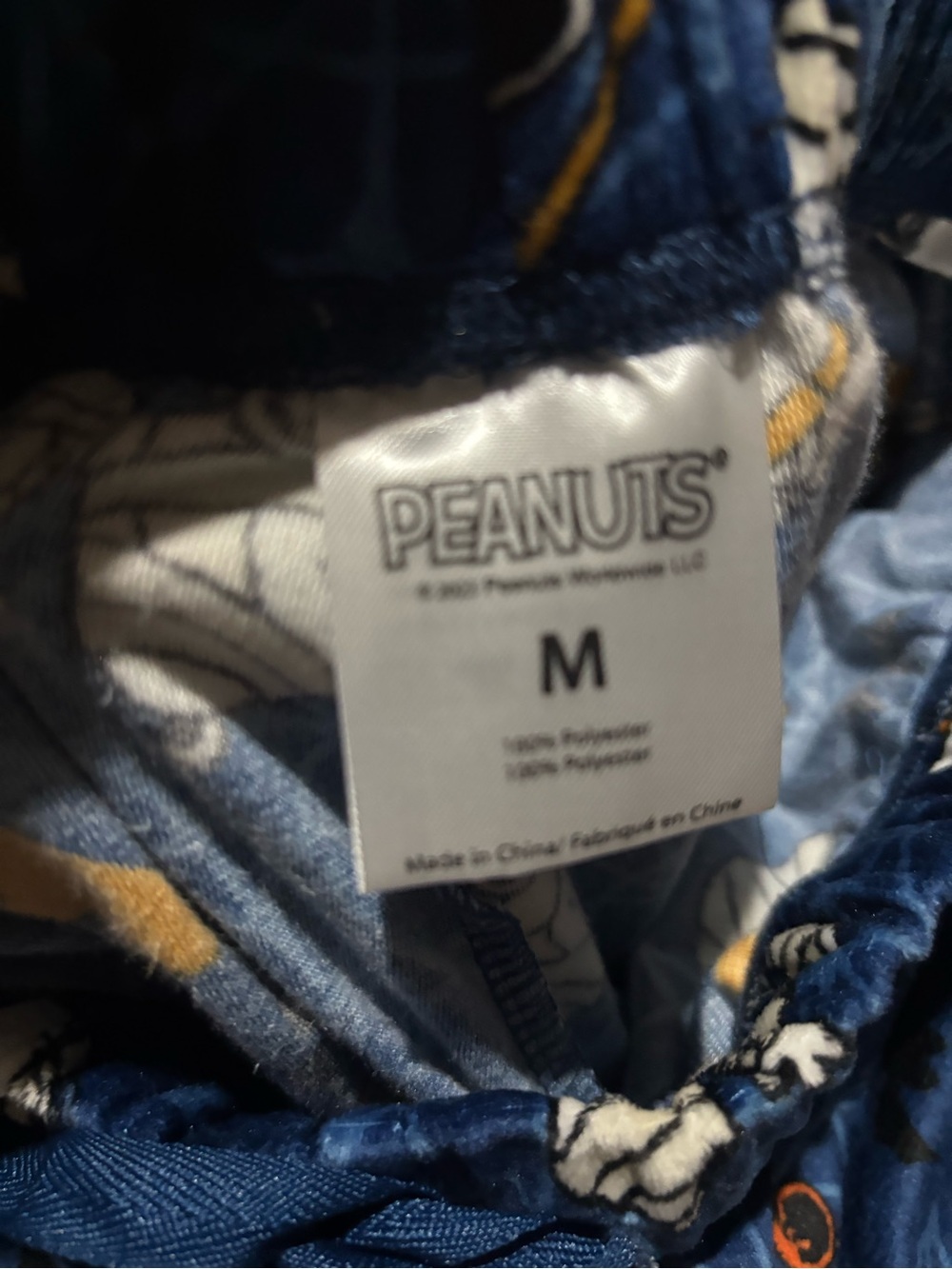 Peanuts Snoopy Men's Navy Printed Lounge Pants Medium Halloween - Picture 4 of 4